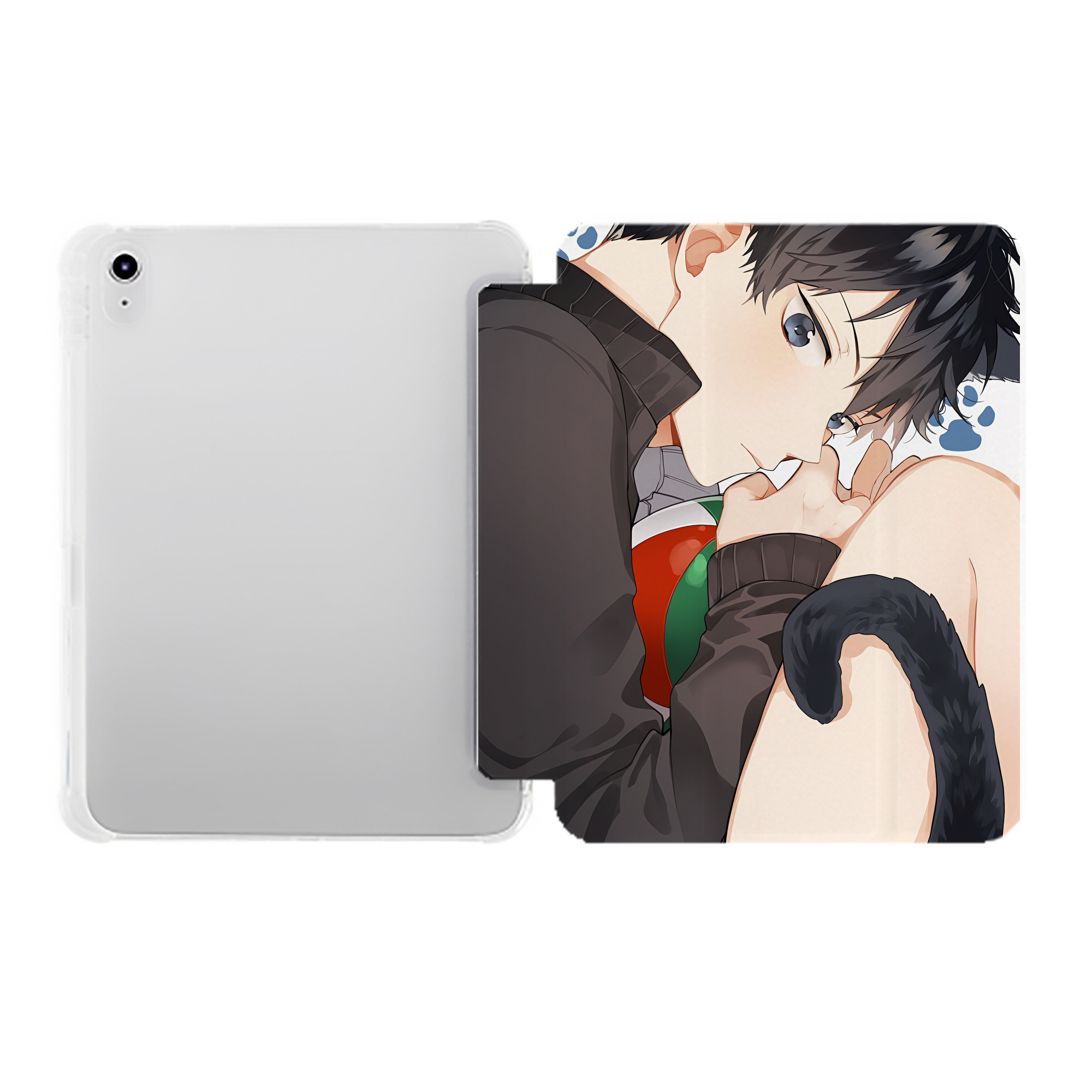 （画像用） ハイキュー!! Haikyu!! IPad ケース ペン収納付き 三つ折りスタンド PUレザー×シリコン 対応機種9.5/10.5/10.9インチ